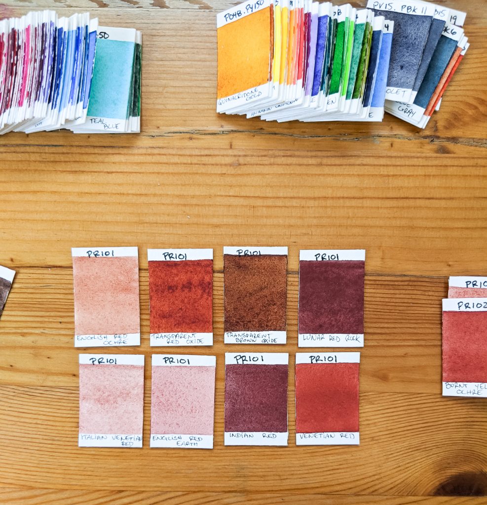 Swatches of PR101 from Daniel Smith's watercolors